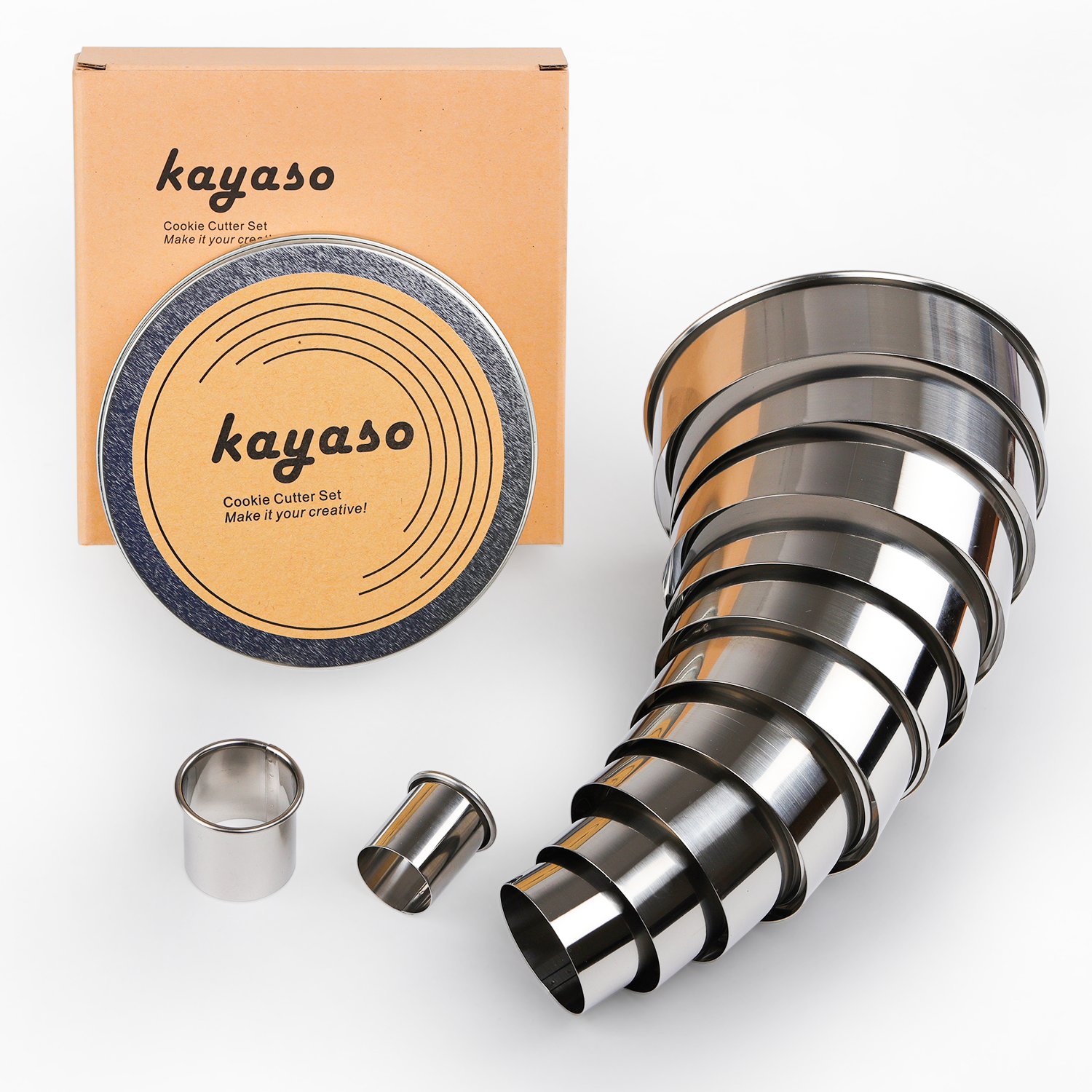 Cooke Cutters in Graduated Sizes, 304 Stainless Steel