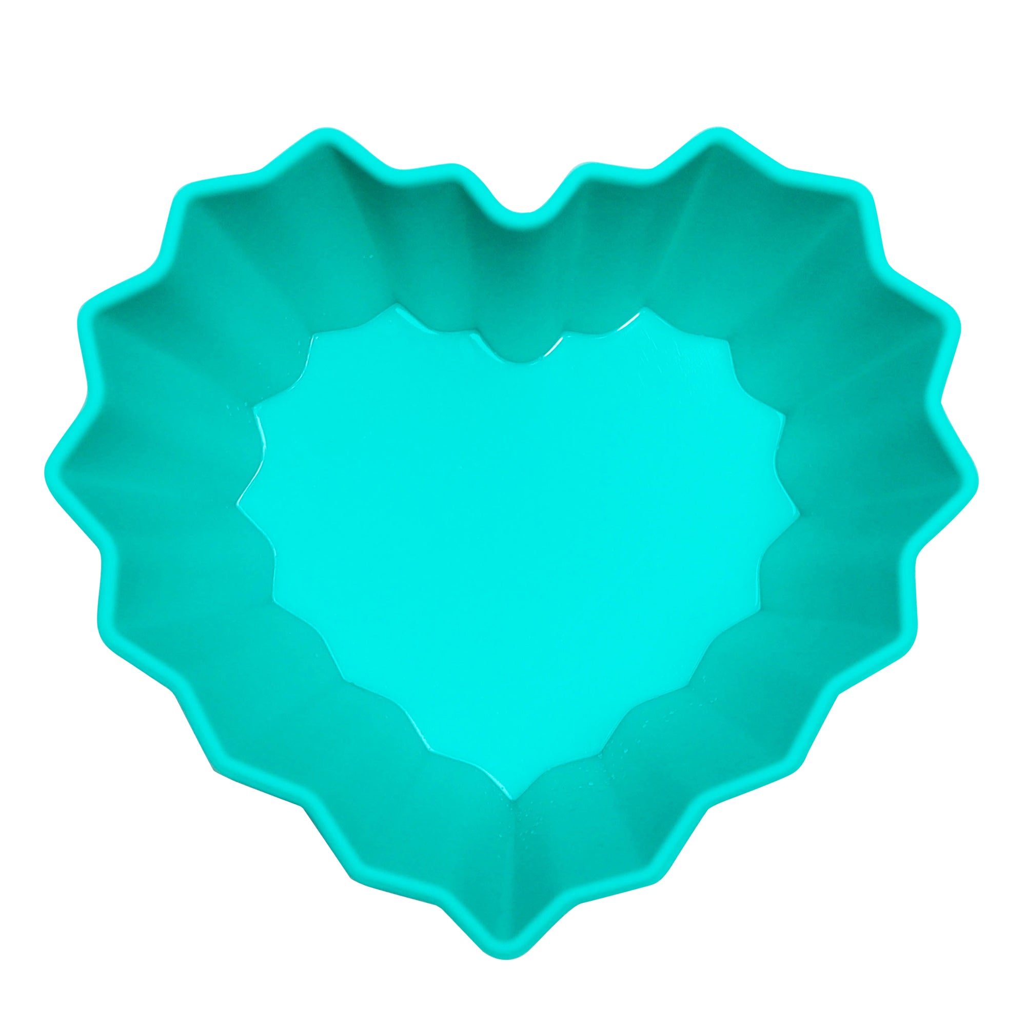 Kayaso Reusable Silicone Baking Cups, None-Stick Cupcake Muffin liners, Mini Cake Mold, BPA free, Fluted Heart Mold, 12 pack, Assorted Colors, Standard Size