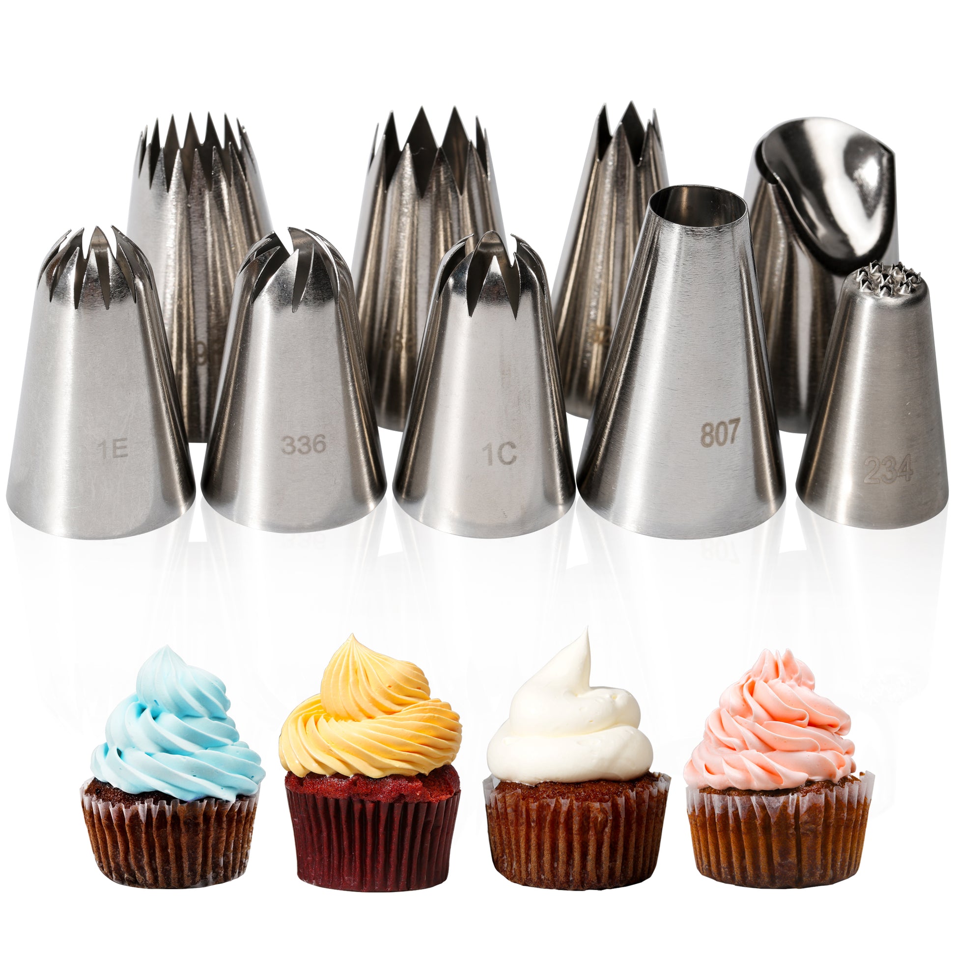 Kayaso Cake Decorating Icing Piping Tip Set, 10 X-large Decorating